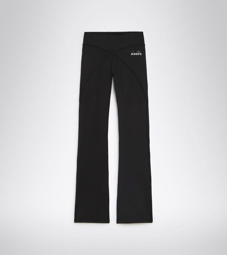 Black Polyester Athletic Pants by Diadora