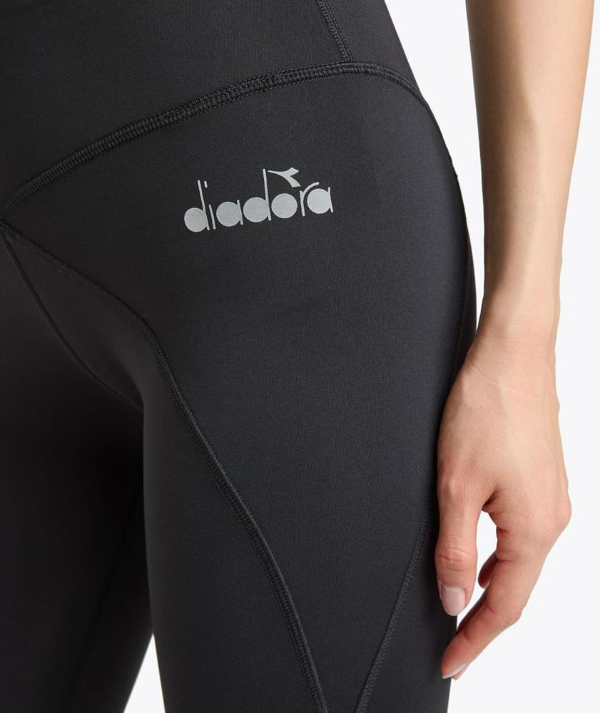 Black Polyester Athletic Pants by Diadora