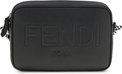 Черная хлопковая сумка через плечо Fendi