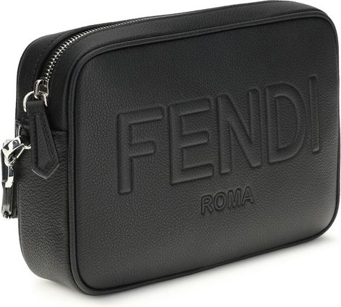 Черная хлопковая сумка через плечо Fendi