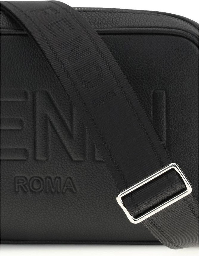 Черная хлопковая сумка через плечо Fendi