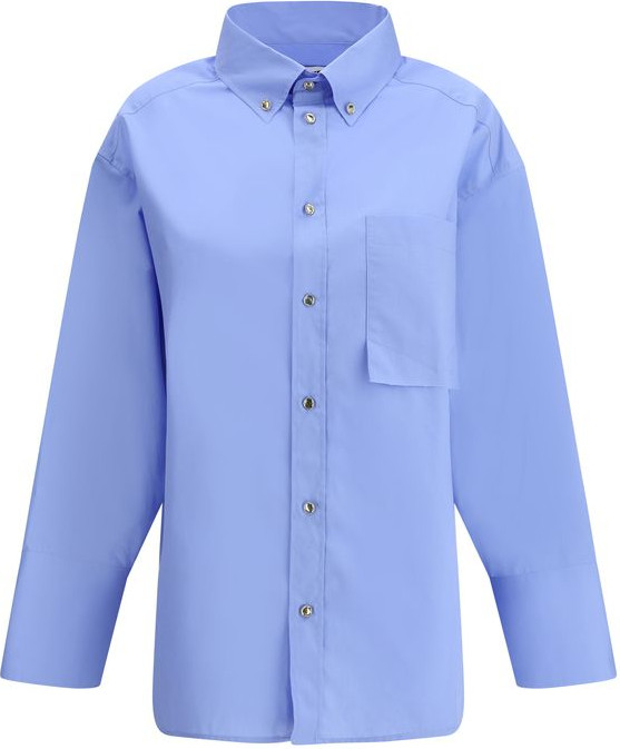 Blue Cotton Dress Shirt by Darkpark