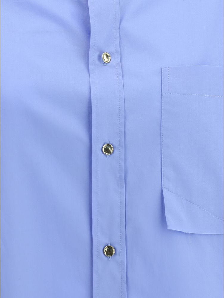 Blue Cotton Dress Shirt by Darkpark