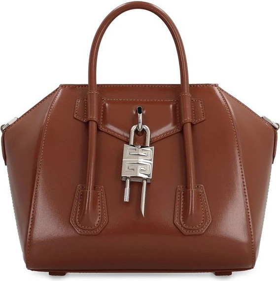 Коричневая кожаная сумка Givenchy