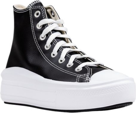 Black Synthetic Platform Sneakers Converse