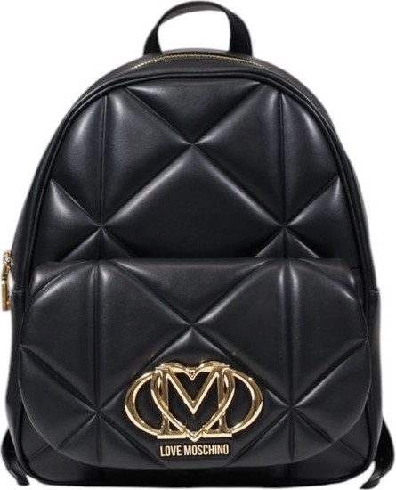 Black Polyethylene Backpack LOVE MOSCHINO