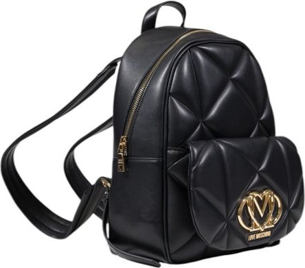 Black Polyethylene Backpack LOVE MOSCHINO
