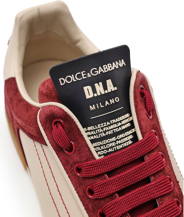 White Leather Low Top Sneakers Dolce & Gabbana