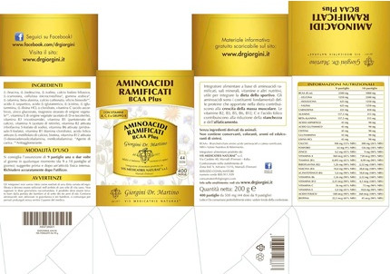 Branched Chain Amino Acids BCAA Plus Tablets Dr. Giorgini