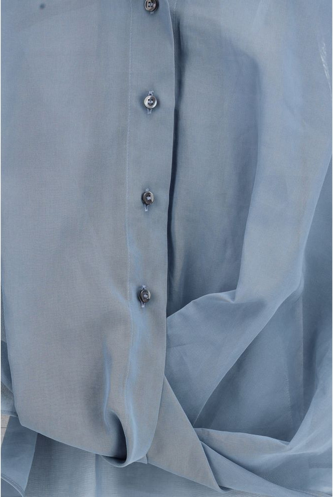 Blue Cotton Pattern Shirt Brunello Cucinelli