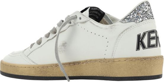 Golden Goose oq teri zamshidan tikilgan pastki modalli krossovkalar