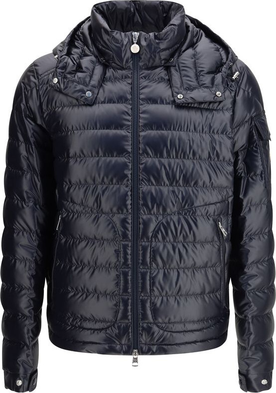 Blue Polyamide Coat - Moncler