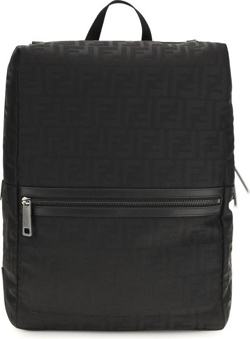Black Nylon Backpack Fendi