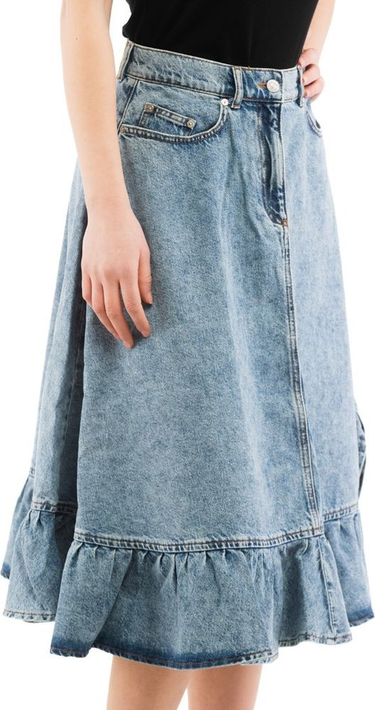 Multicolor Denim Skirt Moschino