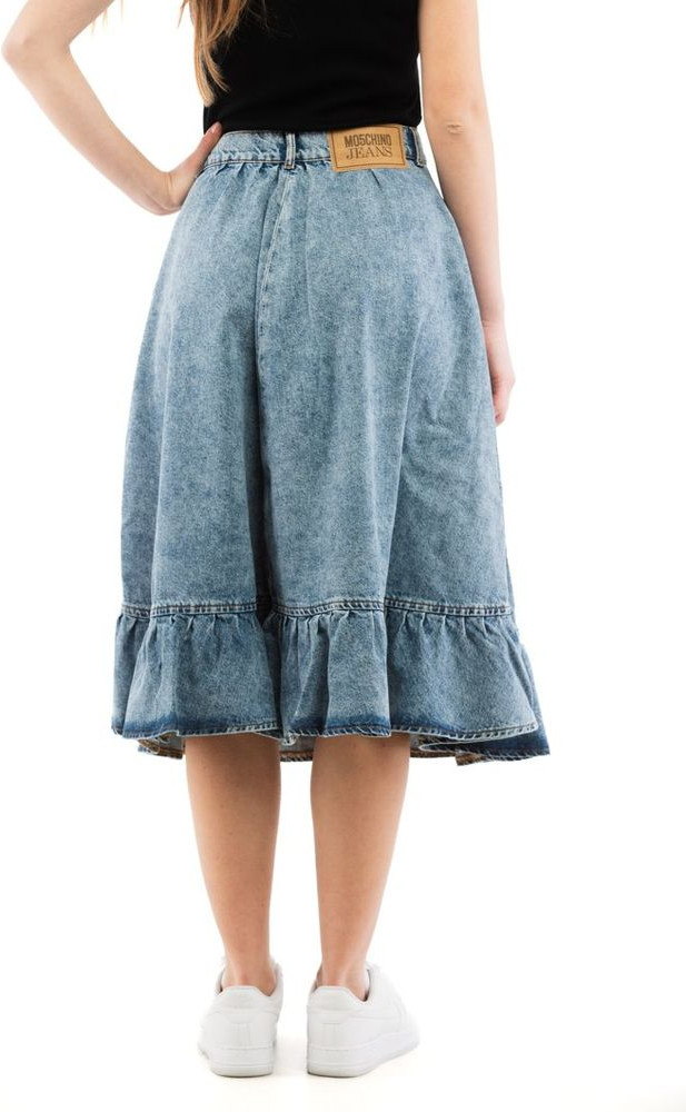 Multicolor Denim Skirt Moschino