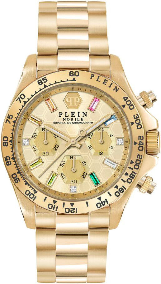 Philipp Plein Gold Stainless Steel Dress Watch