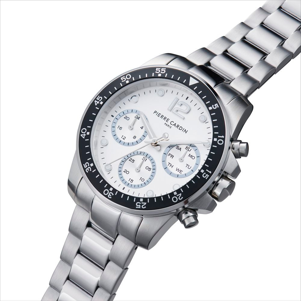 Gray Stainless Steel Dress Watch Pierre Cardin