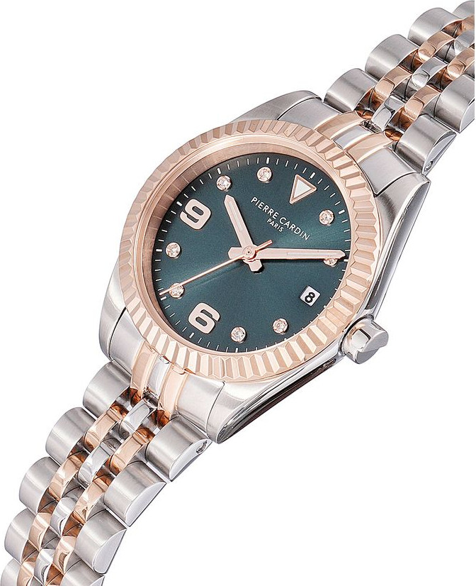 Graue Pierre Cardin Edelstahl-Armbanduhr