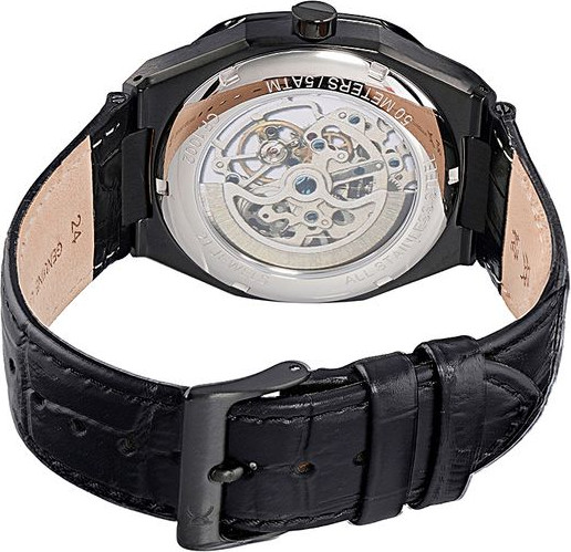 Black Leather Dress Watch Pierre Cardin