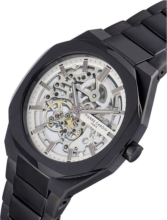 Black Stainless Steel Dress Watch Pierre Cardin