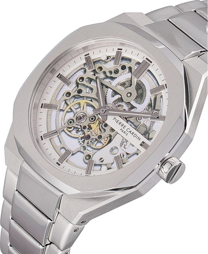 Gray Stainless Steel Dress Watch Pierre Cardin