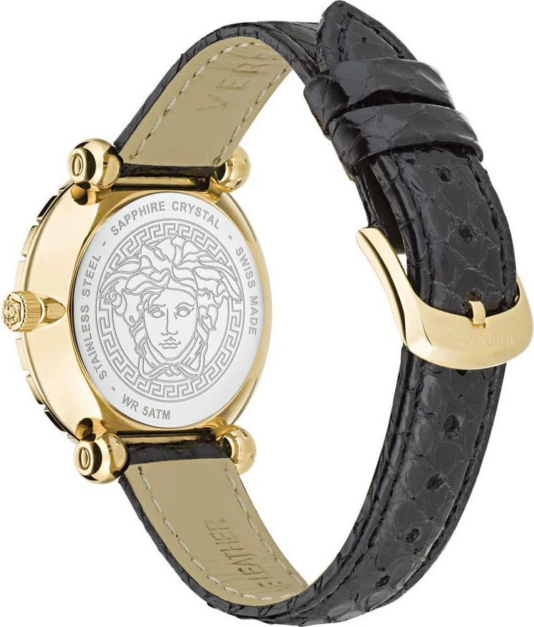 Black Fur Dress Watch Versace