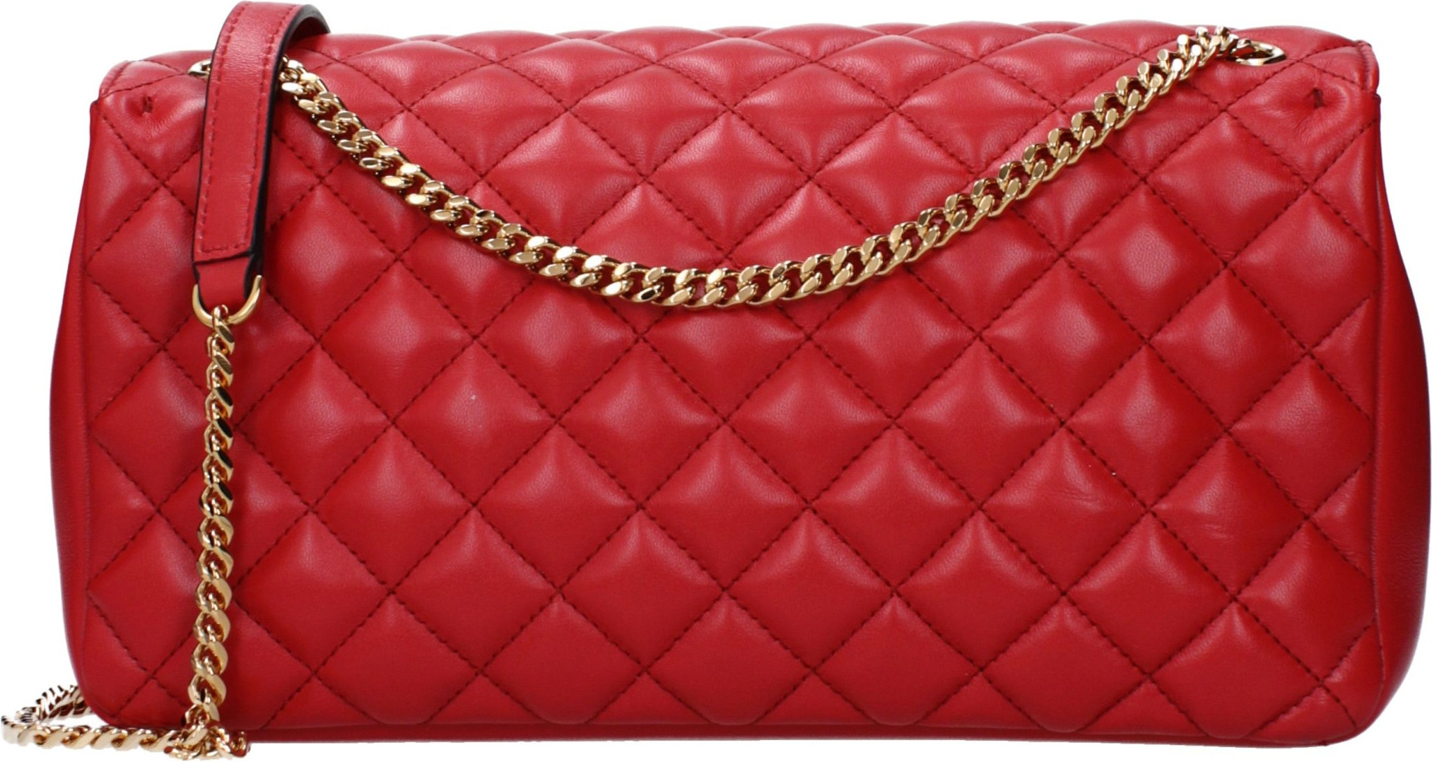 Red Leather Shoulder Bag Versace