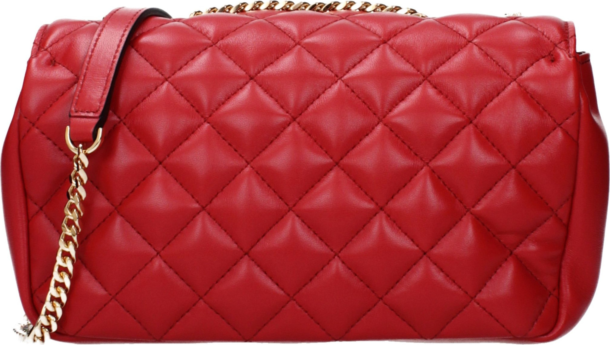 Red Leather Shoulder Bag Versace