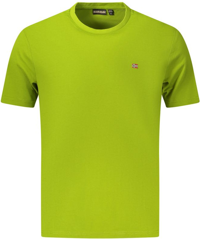 T-Shirt Napapijri Verde Cotton Mens