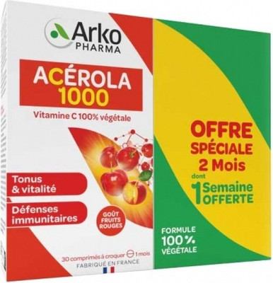 Arkopharma Azinc Acerola 1000 Kautabletten