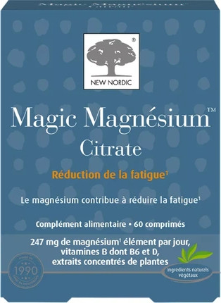 Magnesium Citrate Fatigue 60 Tablets New Nordic