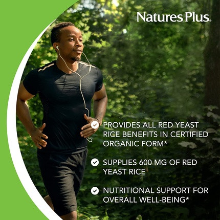 Organic Supplement Nature's Plus Source of Life Garden Red Yeast Rice with Monacolins