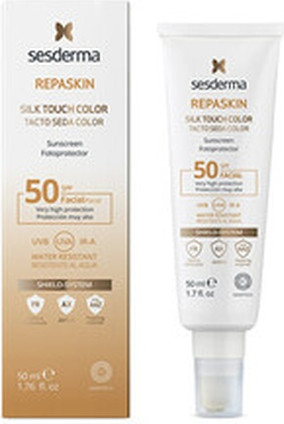 Tinted Protective Face Cream Sesderma Repaskin Silk Touch Color Facial Spf 50