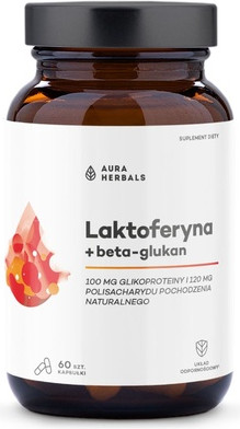 Dietary Supplement Aura Herbals Lactoferrin Betaglucan