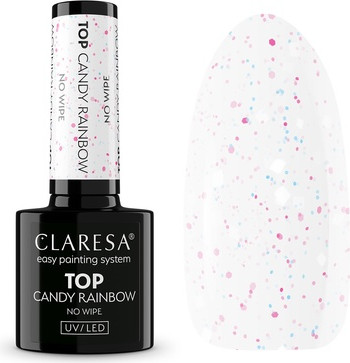 Top No Wipe Candy Rainbow Claresa
