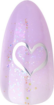 Artificial Nails Kiss The Sky One Day Jelly Purple Medium Almond