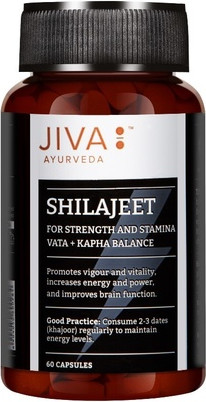 Nahrungsergänzungsmittel Jiva Ayurveda Reines Shilajit Mumio Kapseln