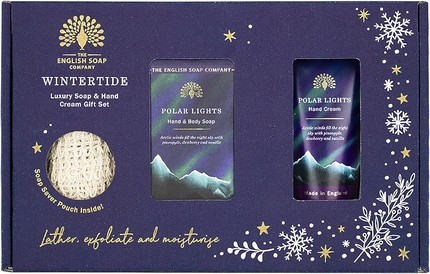 Wintertide Polar Lights Luxury Soap & Hand Cream Hand Care Gift Set The English Soap Company