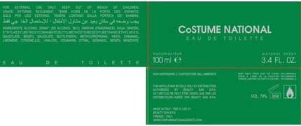 Eau de Toilette Costume National Cyber Garden