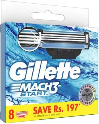 Gillette Mach3 Start Replacement Blades For Razor