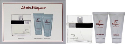 Eau De Toilette, Shower Gel and After Shave Balm Set Salvatore Ferragamo F By Ferragamo