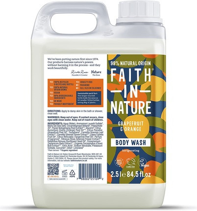 Body Wash Faith In Nature Grapefruit