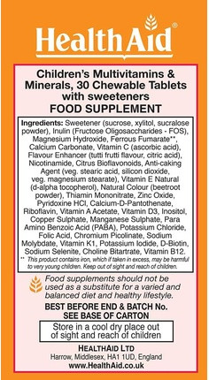 Multivitamin + Mineral Tabletten Vegetarisch Health Aid