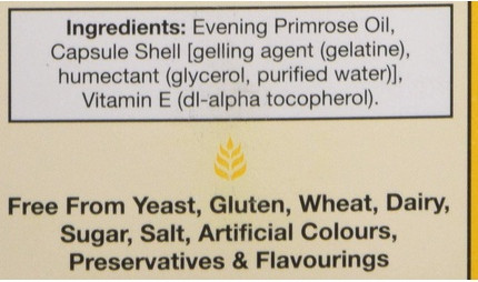 Evening Primrose Oil 500mg Health Aid Capsules