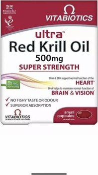 Omega-3 Fatty Acids Vitabiotics Krill Oil Super Strength