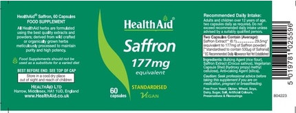 Saffron Vegan Kapseln Health Aid