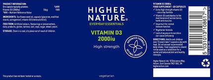 Vitamin D3 Kapseln Higher Nature