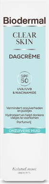 Biodermal Clear Skin Tagescreme LSF50 Hoher Schutz Feuchtigkeitscreme