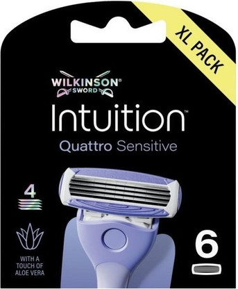 Wilkinson Sword Intuition Quattro Sensitive Ersatzklingen für Frauen