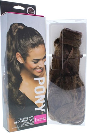 Wave Wrap Around Ponytail Hairdo Ginger Brown